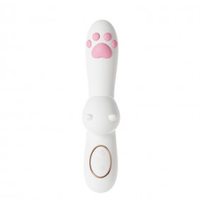 MizzZee - Cute Meow Heating Suction Vibrator Wand (Chargeable - White)